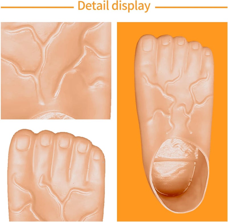 HELVAK White Elephant Gifts For Aduls Christmas Gag Gifts Funny Slippers Feet slippers Jumbo Funny Bare Feet Hobbit Feet Costume Accessories Gag Gifts for Kids and Adult - Image 3